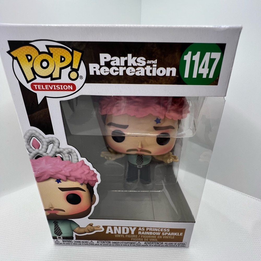 Funko Pop Parks and Recreation Andy as Princess Rainbow Sparkle